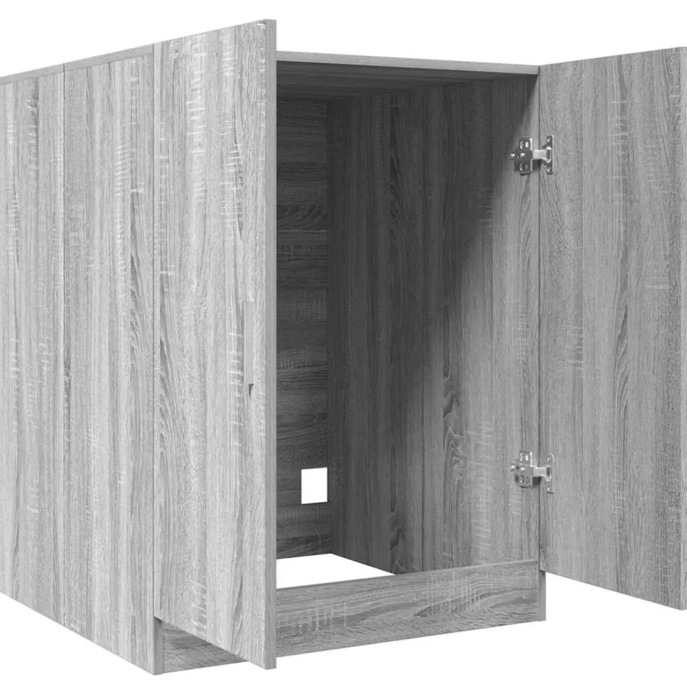 vidaXL Wasmachinekast 71x71,5x91,5 cm grijs sonoma eikenkleurig