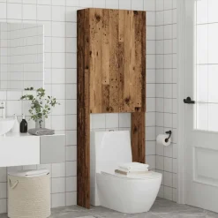 vidaXL Wasmachinekast 64x25,5x190 cm oud houtkleurig