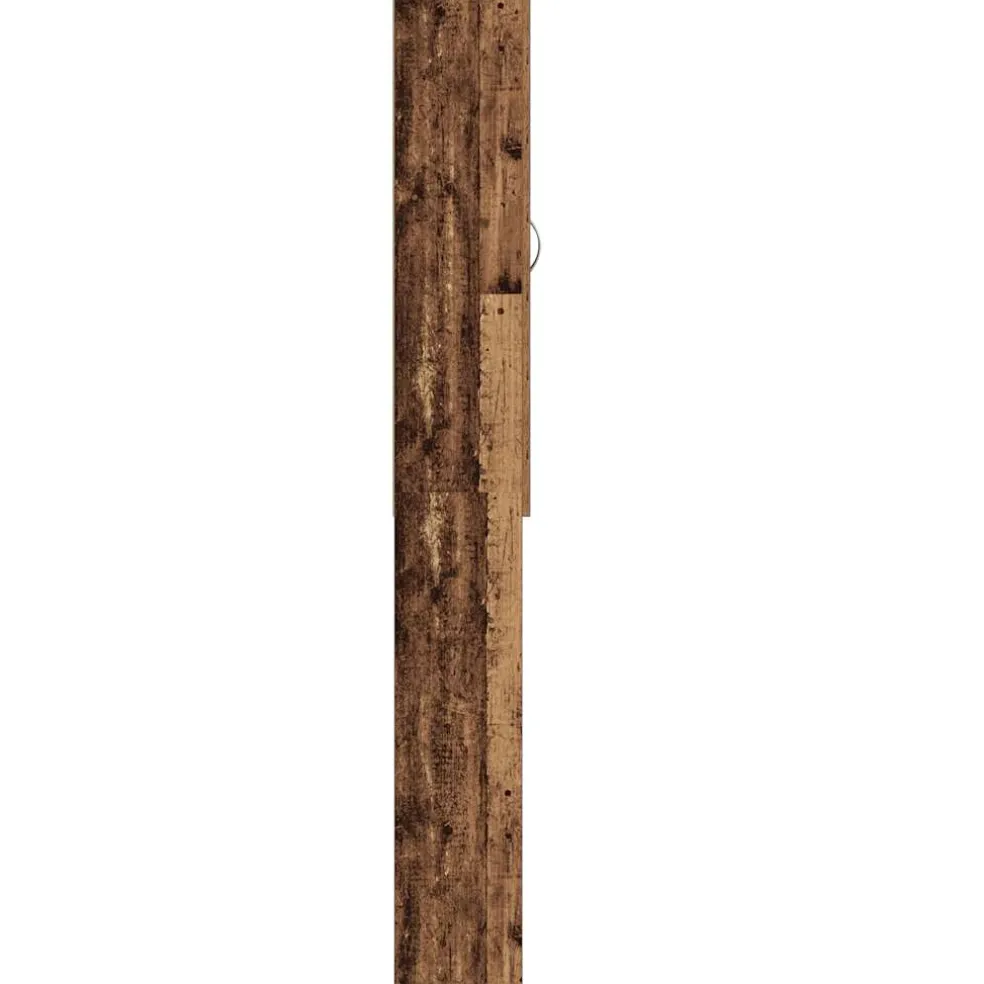 vidaXL Wasmachinekast 64x25,5x190 cm oud houtkleurig