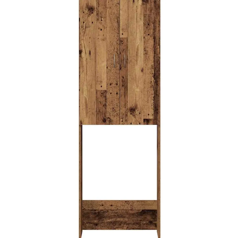 vidaXL Wasmachinekast 64x25,5x190 cm oud houtkleurig