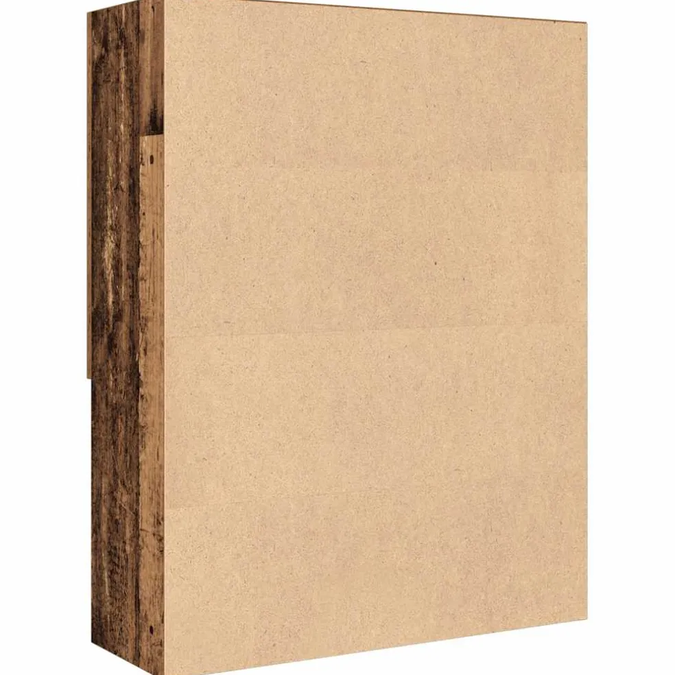 vidaXL Wasmachinekast 70,5x25,5x90 cm oud houtkleurig