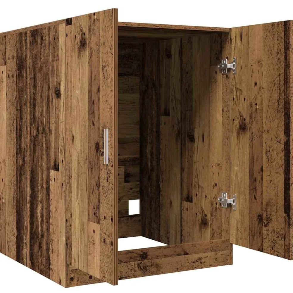 vidaXL Wasmachinekast 70,5x71,5x91,5 cm oud houtkleurig