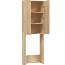 vidaXL Wasmachinekast 64x25,5x190 cm sonoma eikenkleurig