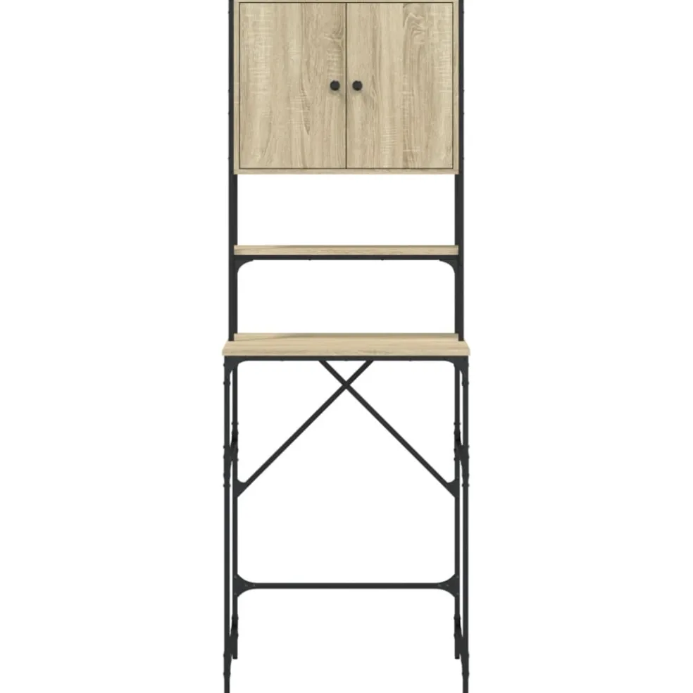 vidaXL Wasmachinekast 68x48,5x194 cm sonoma eikenkleurig