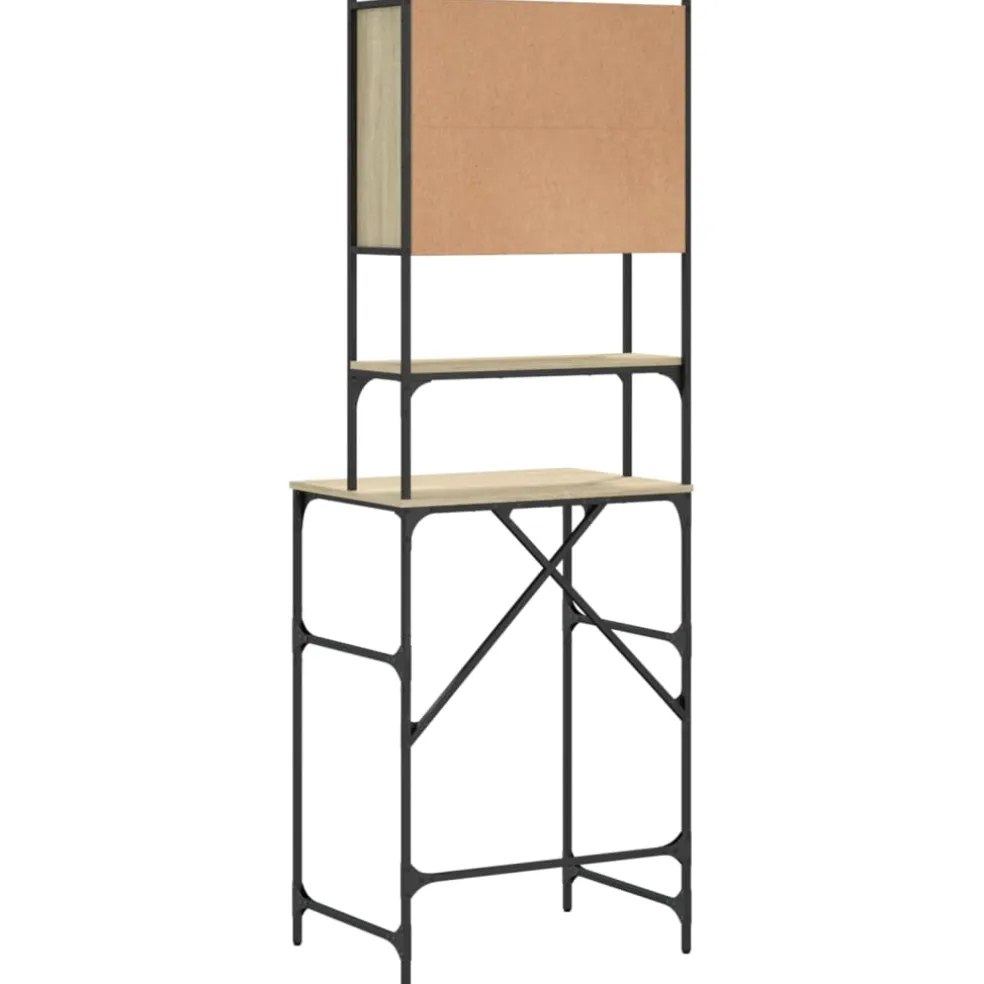vidaXL Wasmachinekast 68x48,5x194 cm sonoma eikenkleurig