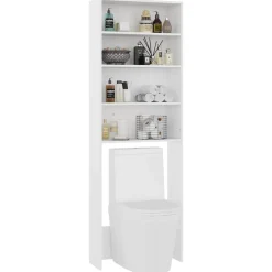 vidaXL Wasmachinekast 64x24x190 cm wit