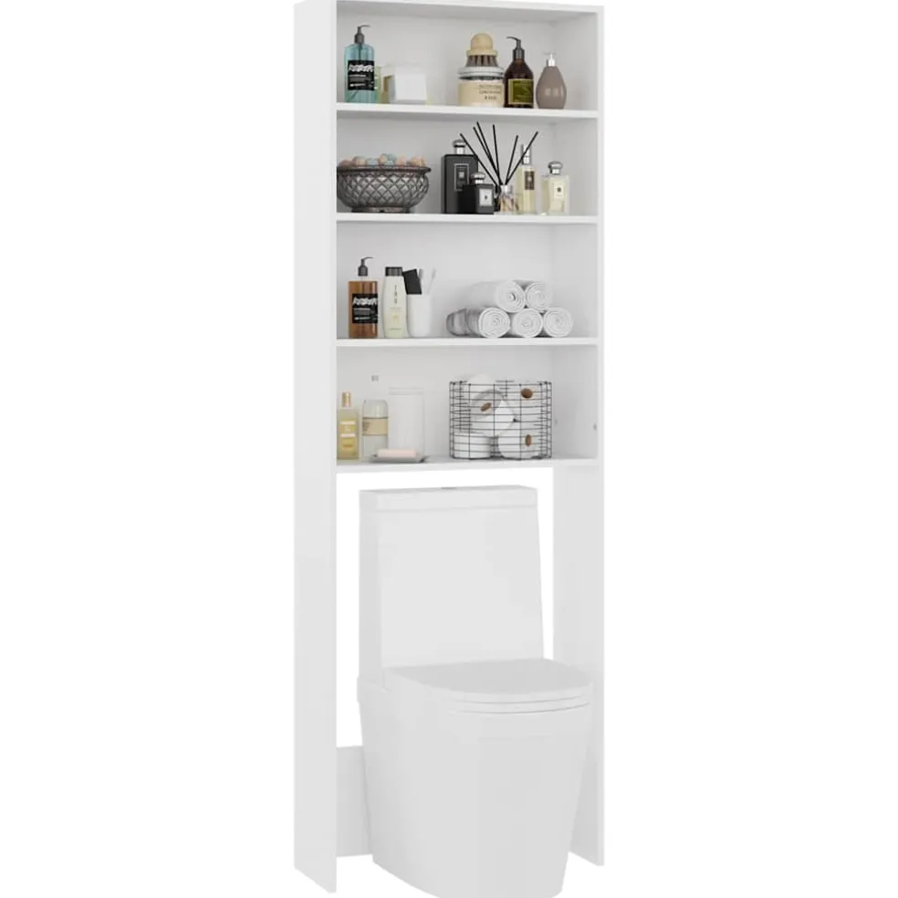 vidaXL Wasmachinekast 64x24x190 cm wit