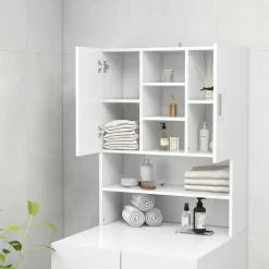 vidaXL Wasmachinekast 70,5x25,5x90 cm wit