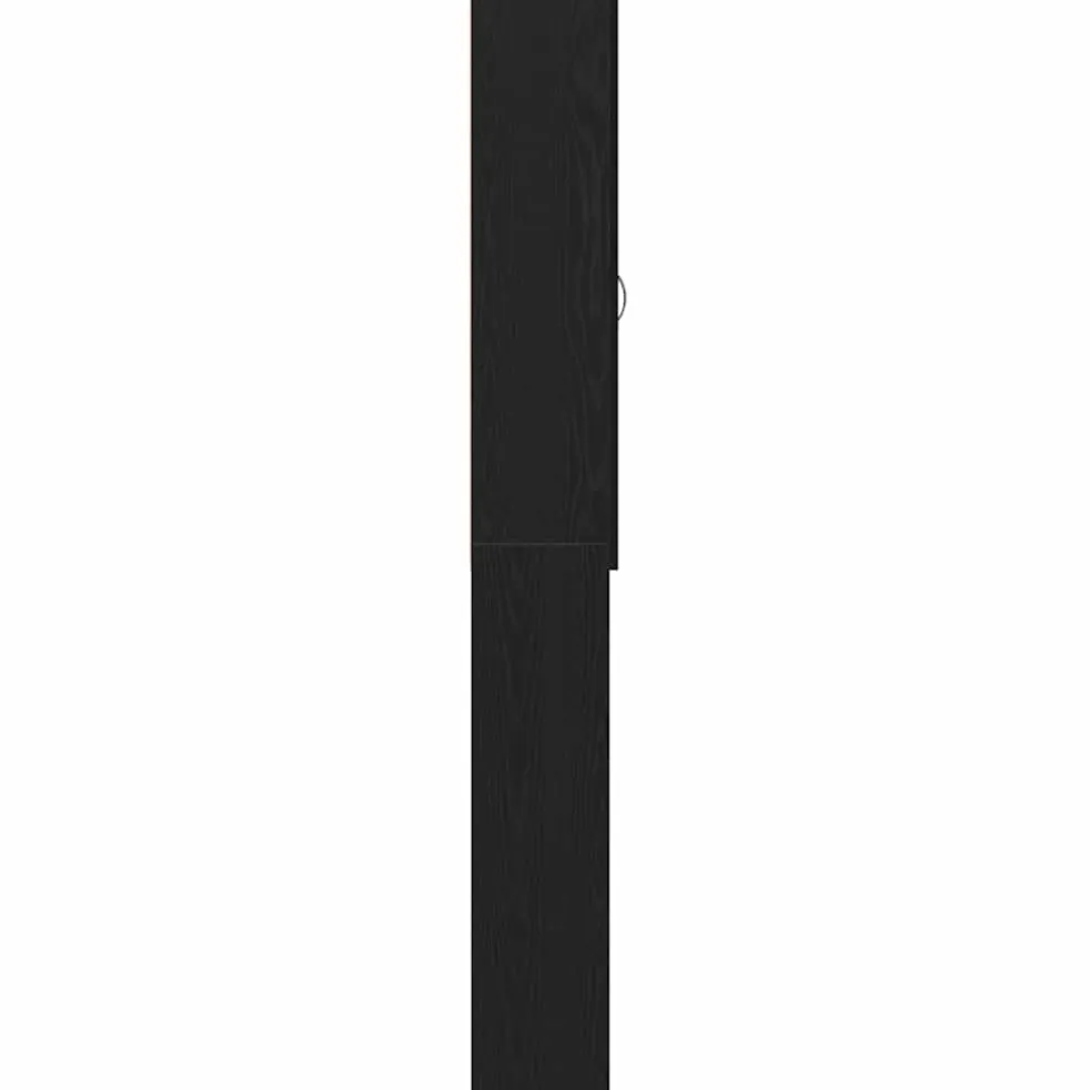 vidaXL Wasmachinekast 64x25,5x190 cm zwart eikenkleur
