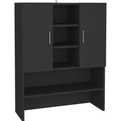 vidaXL Wasmachinekast 70,5x25,5x90 cm zwart