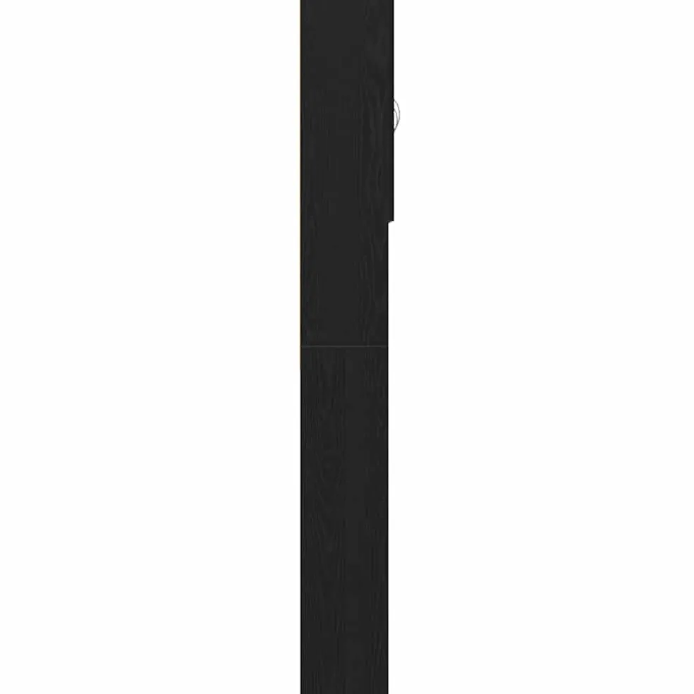 vidaXL Wasmachinekast 64x25,5x190 cm zwart eikenkleur