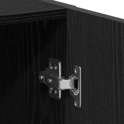 vidaXL Wasmachinekast 64x25,5x190 cm zwart eikenkleur