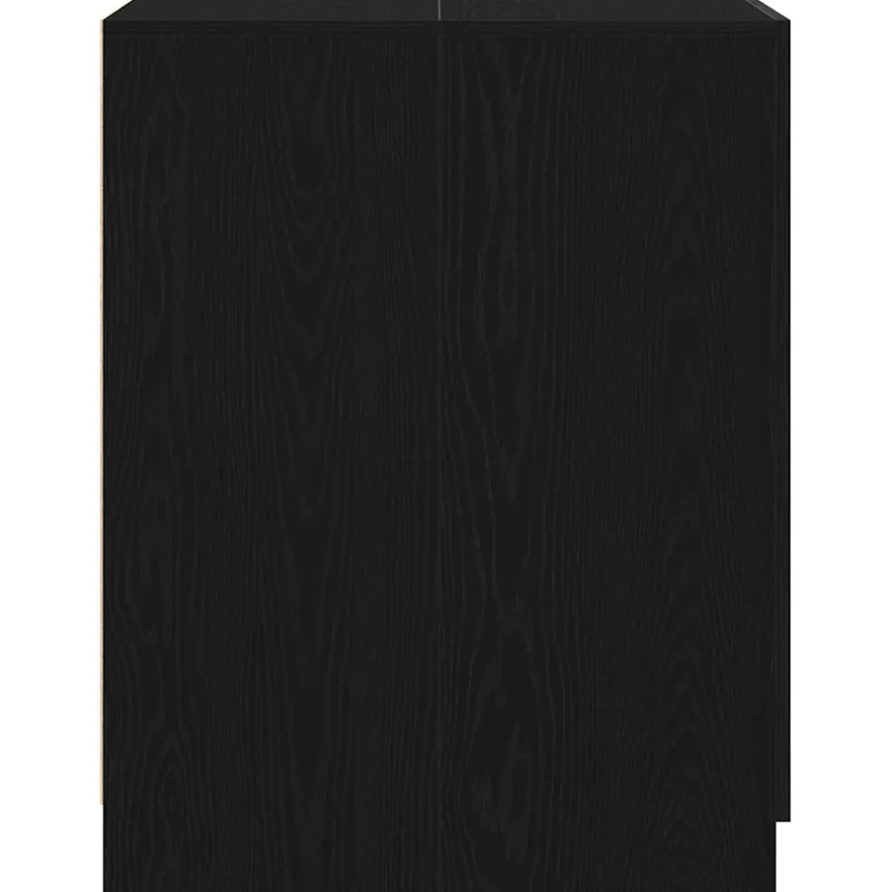 vidaXL Wasmachinekast Zwart Eiken 70,5 x 71,5 x 91,5 cm Bewerkt hout