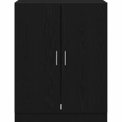 vidaXL Wasmachinekast Zwart Eiken 70,5 x 71,5 x 91,5 cm Bewerkt hout