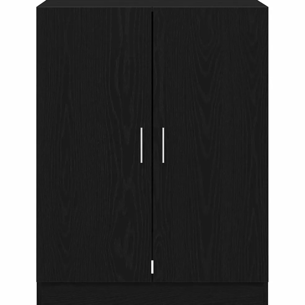 vidaXL Wasmachinekast Zwart Eiken 70,5 x 71,5 x 91,5 cm Bewerkt hout