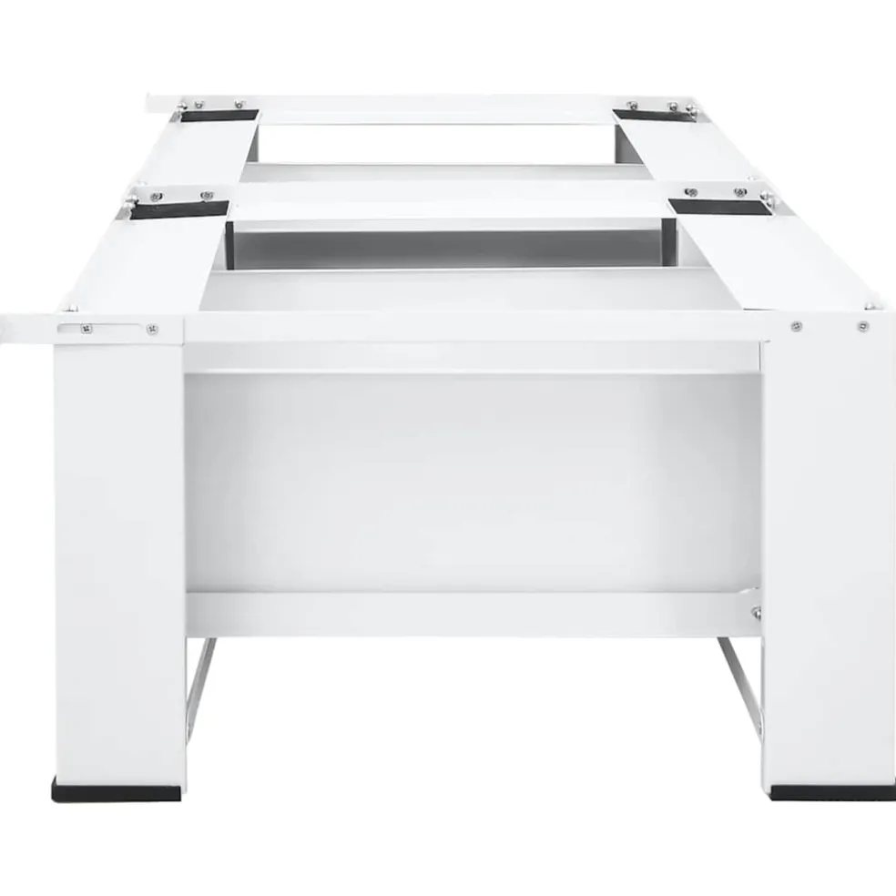 vidaXL Wasmachine pedestals Wit Staal
