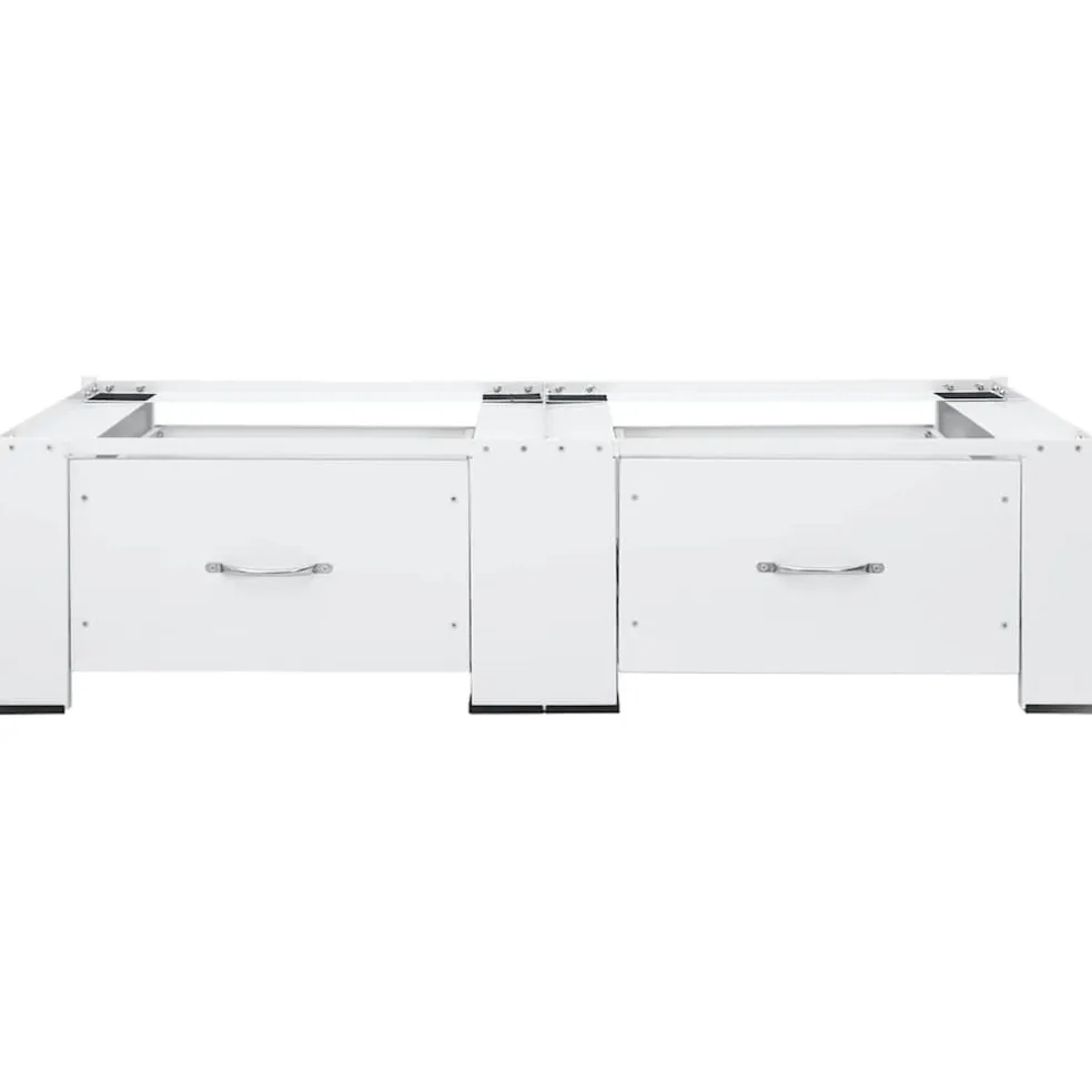 vidaXL Wasmachine pedestals Wit Staal