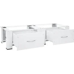 vidaXL Wasmachine pedestals Wit Staal
