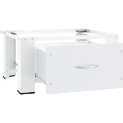 vidaXL Wasmachine pedestals Wit Staal