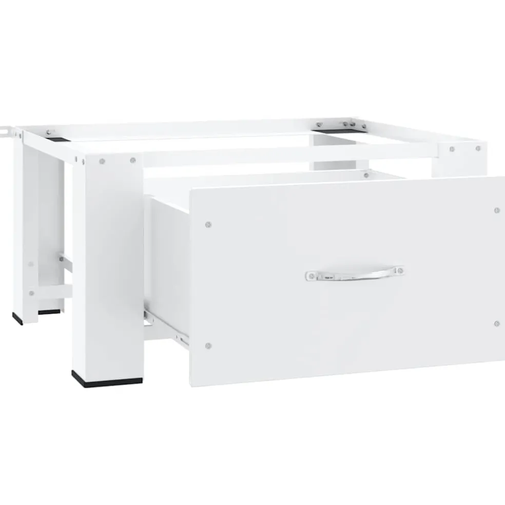 vidaXL Wasmachine pedestals Wit Staal