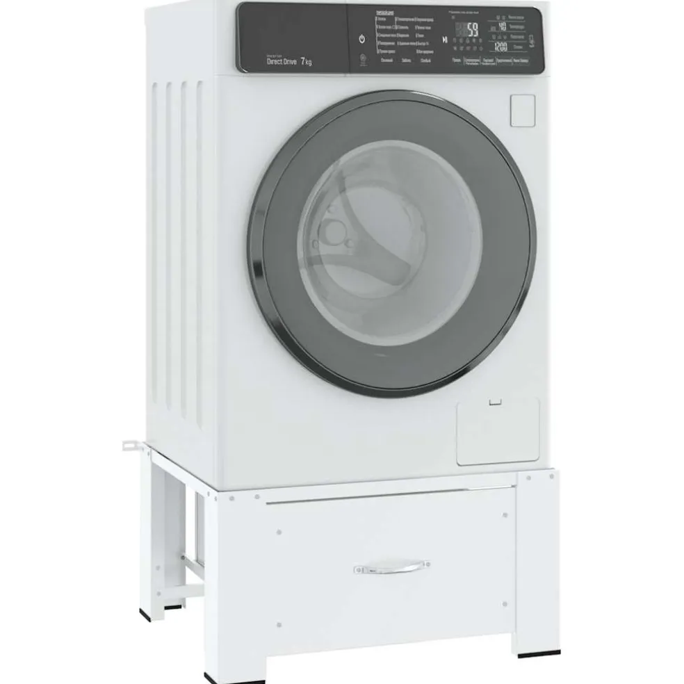 vidaXL Wasmachine pedestals Wit Staal