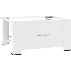 vidaXL Wasmachine pedestals Wit Staal