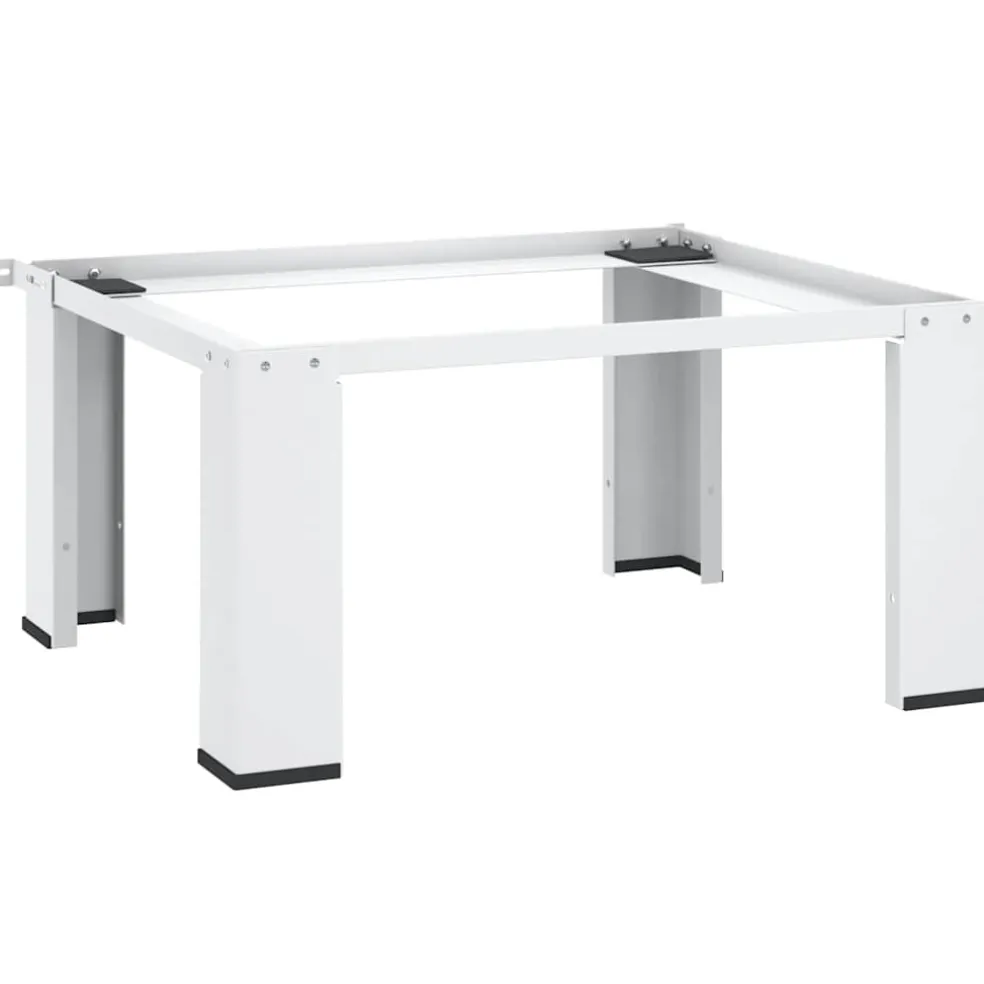vidaXL Wasmachine pedestals Wit Staal