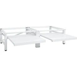 vidaXL Wasmachine pedestals Wit Staal