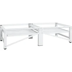 vidaXL Wasmachine pedestals Wit Staal