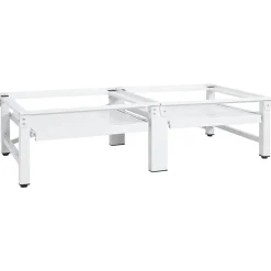 vidaXL Wasmachine pedestals Wit Staal