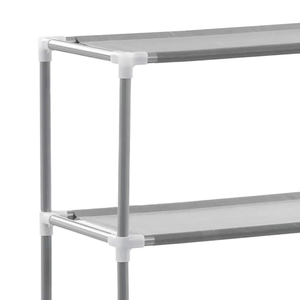 vidaXL Wasmachinerek 2-laags 69x28x143 cm ijzer grijs