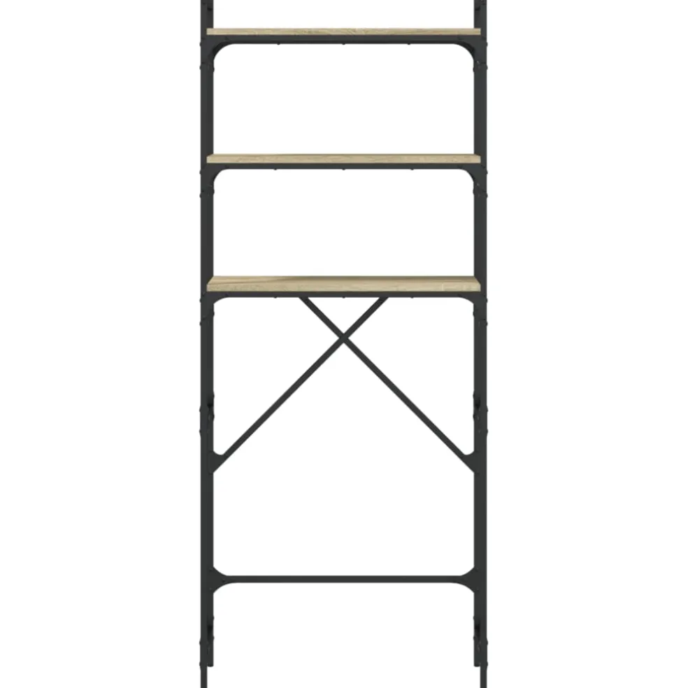 vidaXL Wasmachinerek 67x25x163 cm bewerkt hout sonoma eikenkleurig