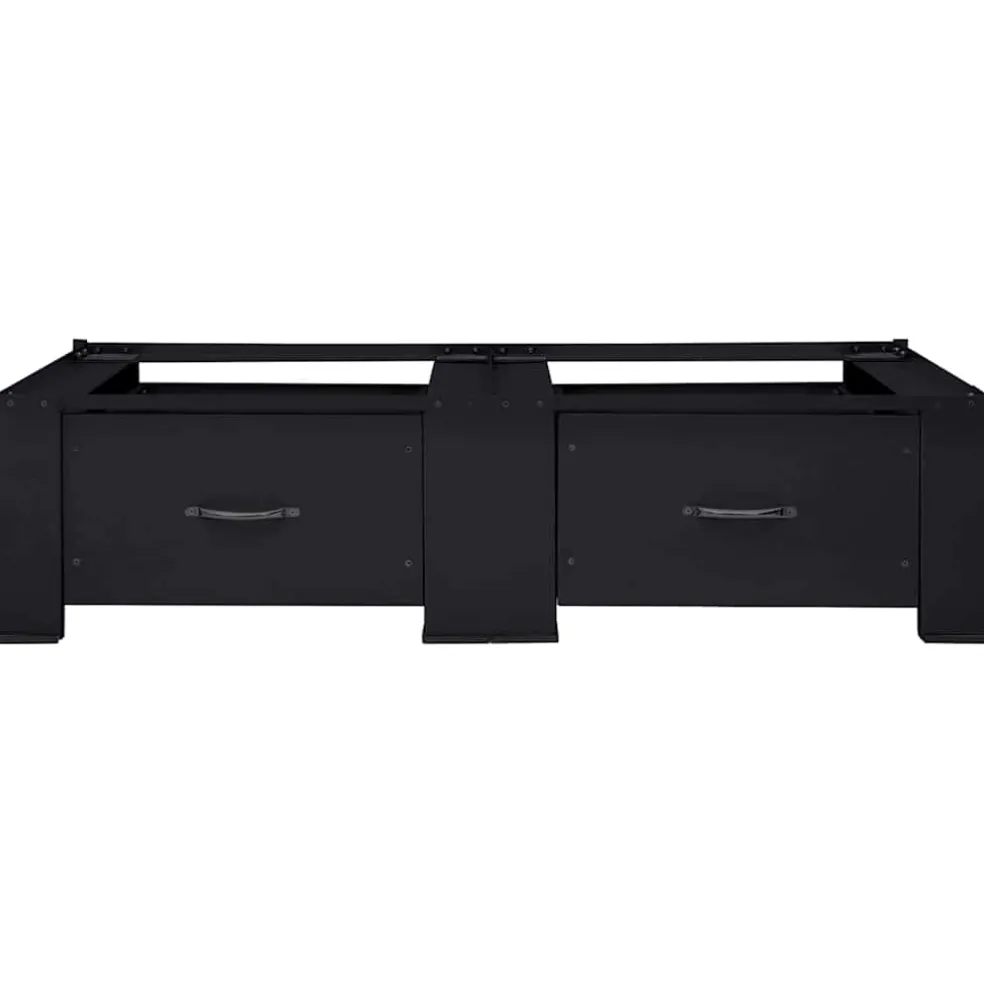 vidaXL Wasmachineverhoger 2 st Zwart 127 x 54,5 x 32,5 cm Staal
