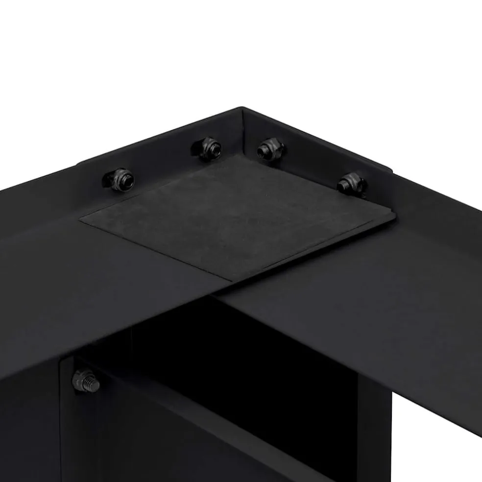 vidaXL Wasmachineverhoger 2 st Zwart 127 x 54,5 x 32,5 cm Staal