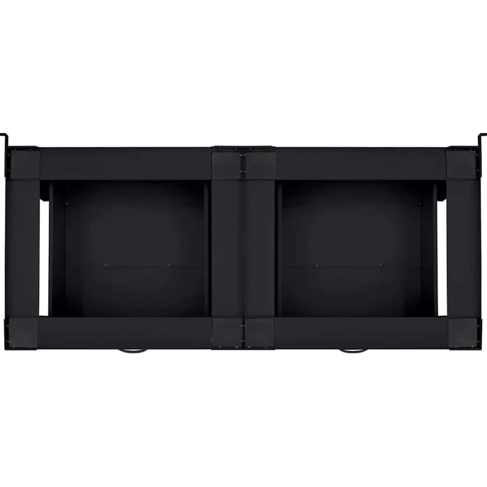 vidaXL Wasmachineverhoger 2 st Zwart 127 x 54,5 x 32,5 cm Staal