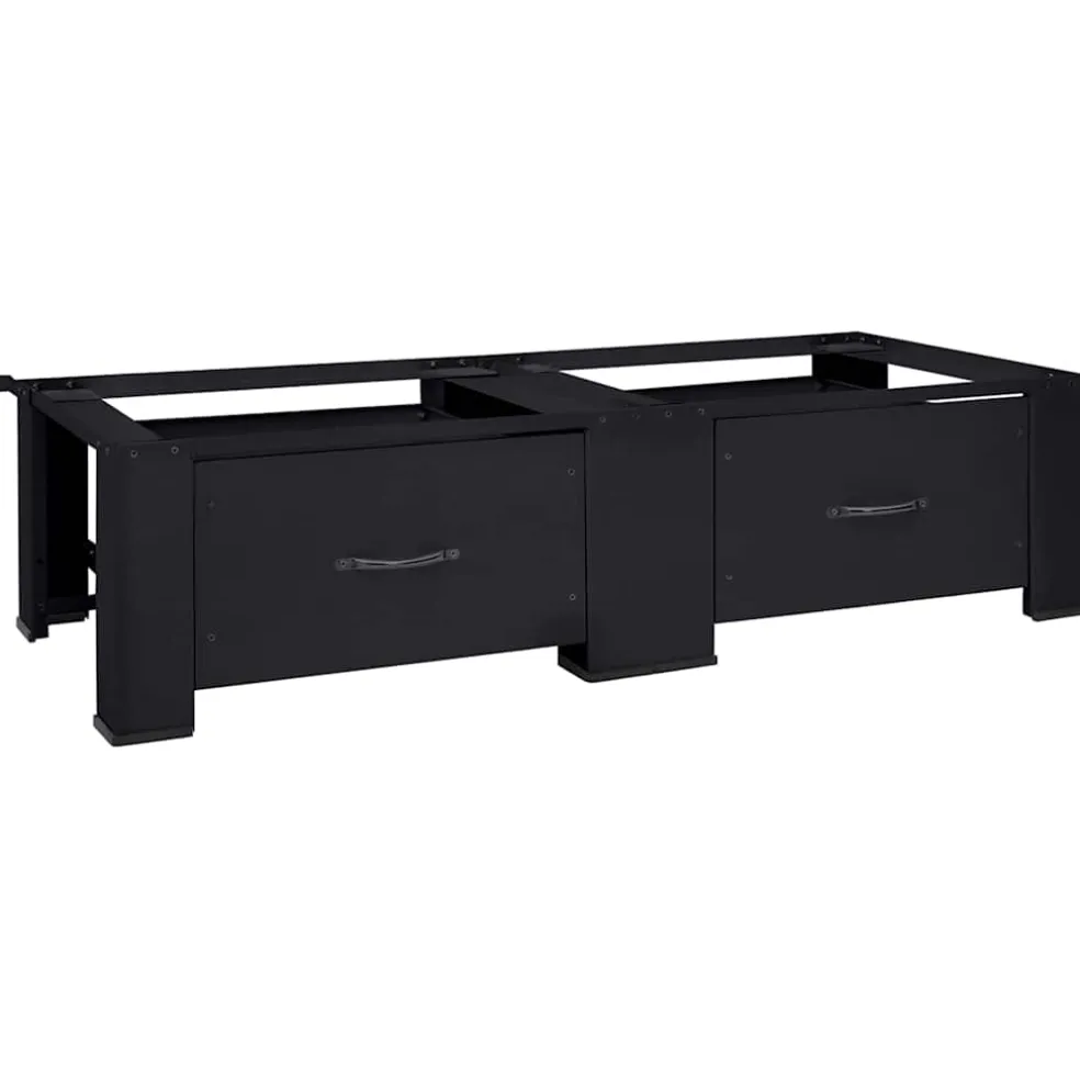 vidaXL Wasmachineverhoger 2 st Zwart 127 x 54,5 x 32,5 cm Staal