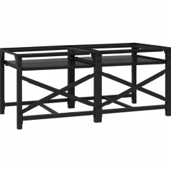 vidaXL Wasmachineverhoger 2 st Zwart 120 x 56 x 52 cm Staal