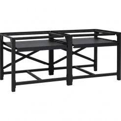 vidaXL Wasmachineverhoger 2 st Zwart 120 x 56 x 52 cm Staal