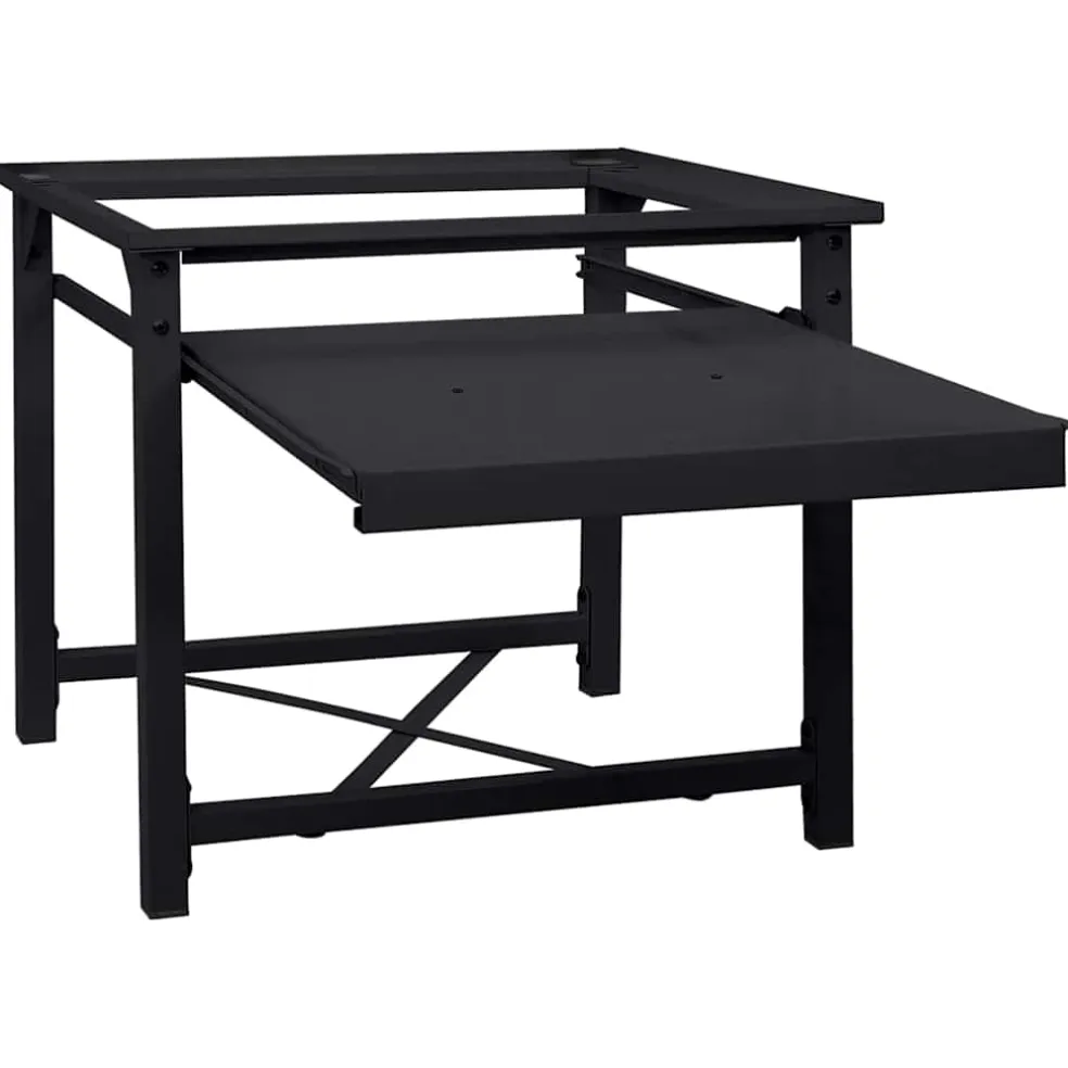vidaXL Wasmachineverhoger Zwart 60 x 56 x 52 cm Staal