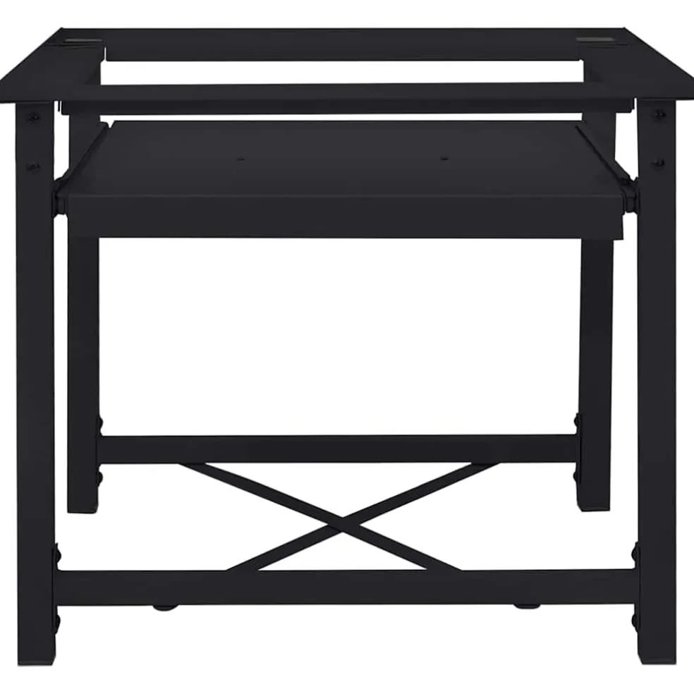 vidaXL Wasmachineverhoger Zwart 60 x 56 x 52 cm Staal