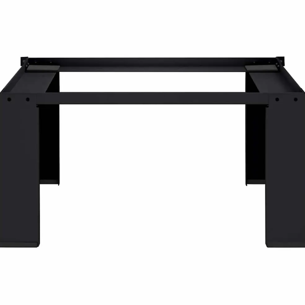 vidaXL Wasmachineverhoger Zwart 64 x 55 x 32,5 cm Staal