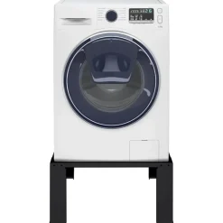 vidaXL Wasmachineverhoger Zwart 64 x 55 x 32,5 cm Staal