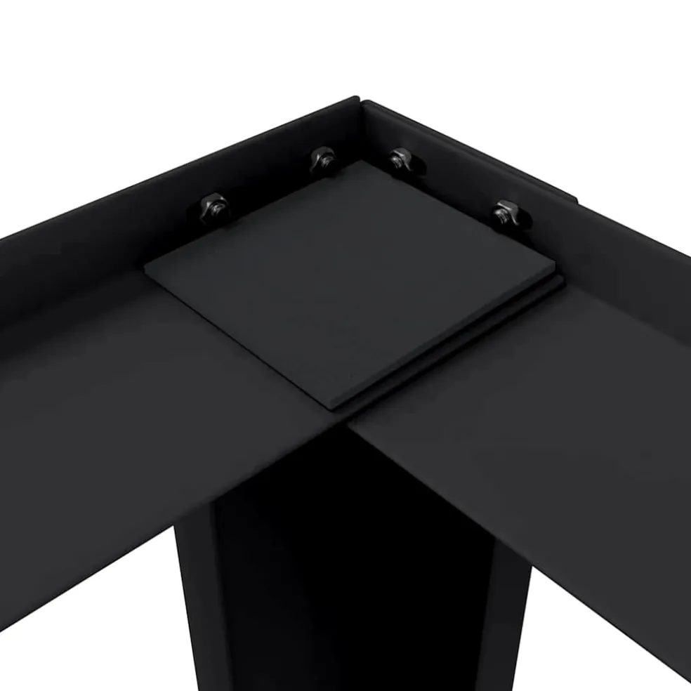 vidaXL Wasmachineverhoger Zwart 64 x 55 x 32,5 cm Staal