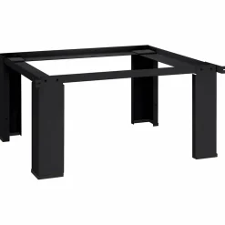 vidaXL Wasmachineverhoger Zwart 64 x 55 x 32,5 cm Staal