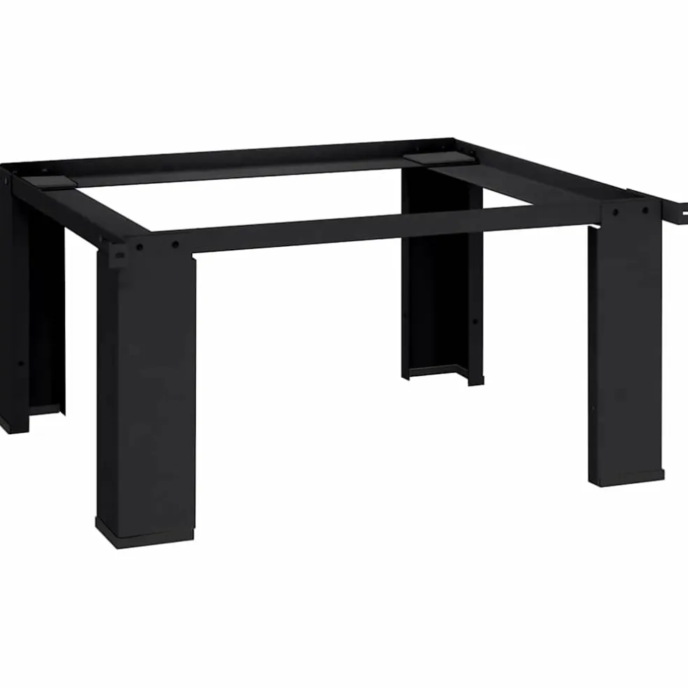 vidaXL Wasmachineverhoger Zwart 64 x 55 x 32,5 cm Staal