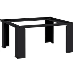 vidaXL Wasmachineverhoger Zwart 64 x 55 x 32,5 cm Staal