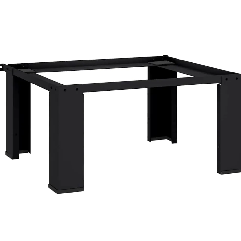 vidaXL Wasmachineverhoger Zwart 64 x 55 x 32,5 cm Staal