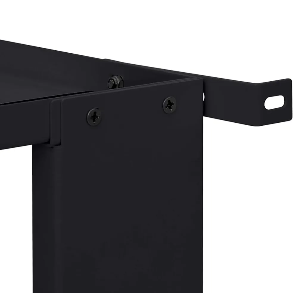 vidaXL Wasmachineverhoger Zwart 64 x 55 x 32,5 cm Staal