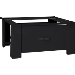 vidaXL Wasmachineverhoger Zwart 64 x 55 x 32,5 cm Staal