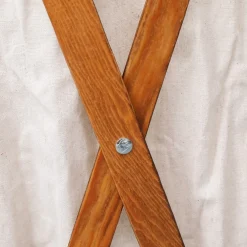 vidaXL Wasmand inklapbaar hout en stof crème